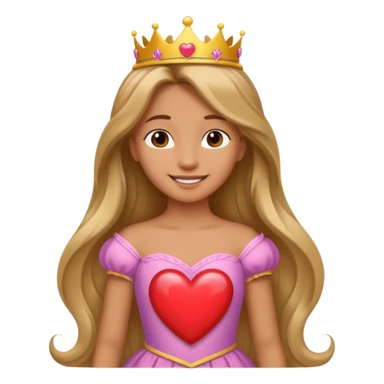 Corazón animal princesa sticker