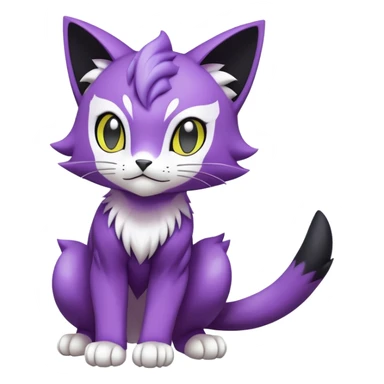 Liepard-Delcatty-Pokémon-Fakémon-hybrid-creature (full body) sticker