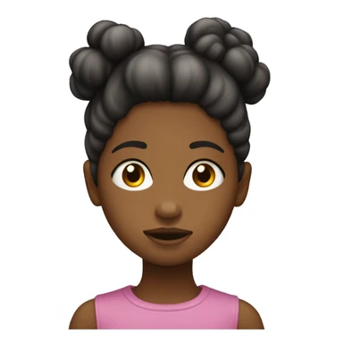 Niña de pelo negro y rubio durmiendo  sticker