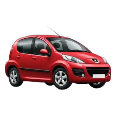 red peugeot 1007 sticker