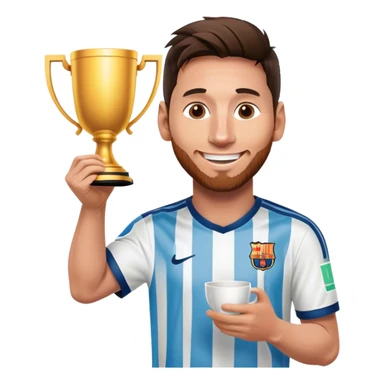messi con la copa sticker