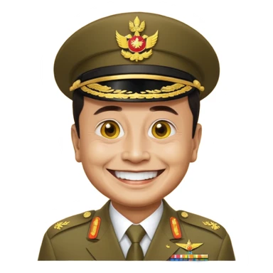 Thai military former dictator Prayut as emoji sticker