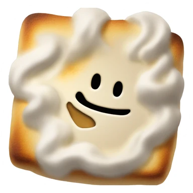 toasted marshmallow no face sticker