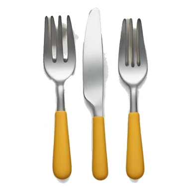 spoon and fork in a plate sticker