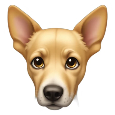 cute fully blond dog pointed ears dark snout sticker