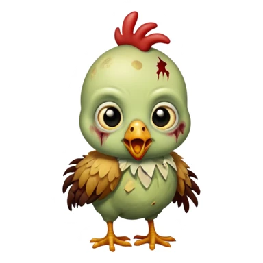 baby zombie on a chicken sticker