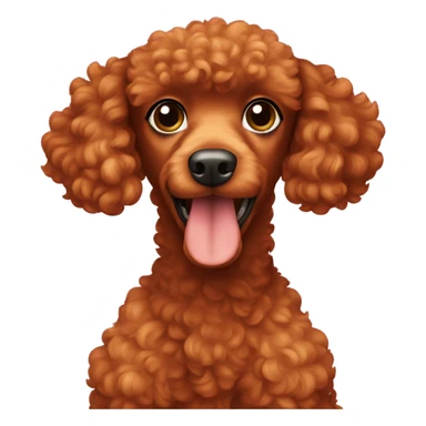 Red poodle sticker