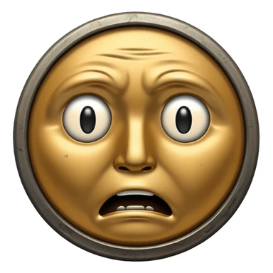 scared thick coin sticker