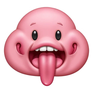 a tongue only (no head, no face, only a tongue) sticker