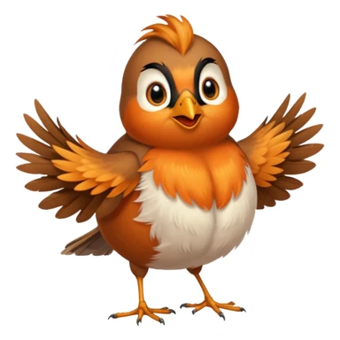 un rouge gorge danse sticker