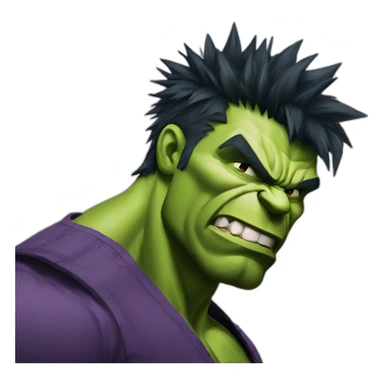 Hulk with punk hair punk creet sticker