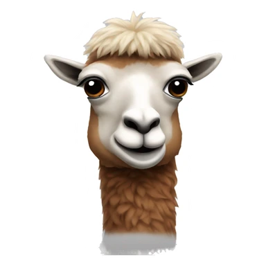 lama with elon musks face sticker