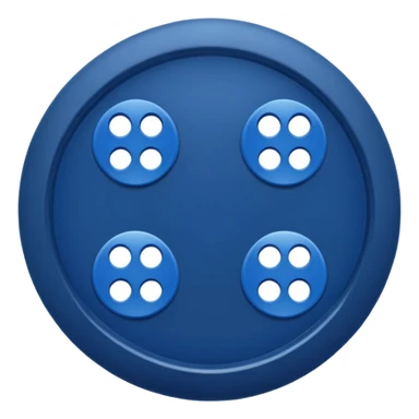 dark blue button with 4 holes  sticker