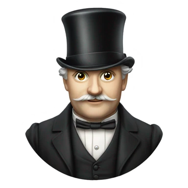 Photorealistic British gentleman in a monocle and a top hat sticker
