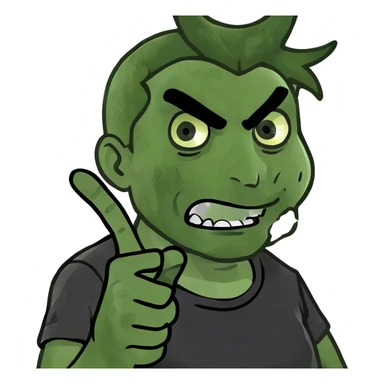 mad with a middle finger sticker