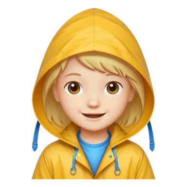 kid with raincoat sticker