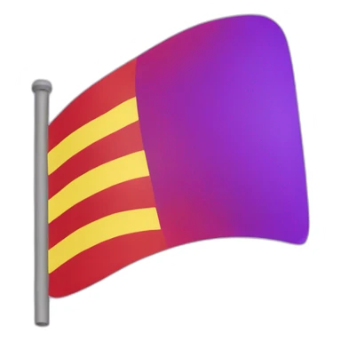 bandera con 3 franjas horizontales roja amarilla y violeta sticker