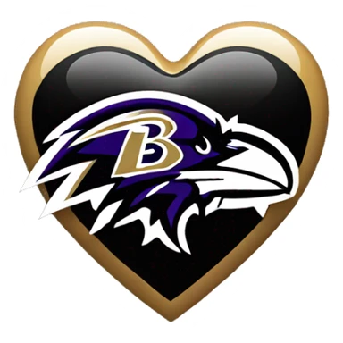 Baltimore ravens heart sticker