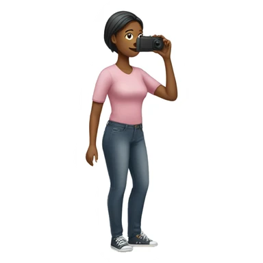 woman standing and taking picture  sticker