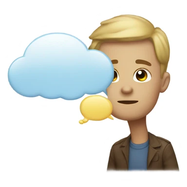 A thought-bubble sticker