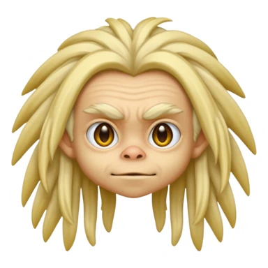 Short gremlin with long dreads and highlighted blond tips  sticker