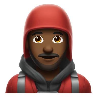 Red crewmate from Among Us game sticker