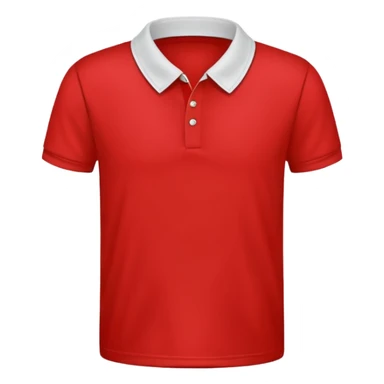 Red t shirt with collar sticker