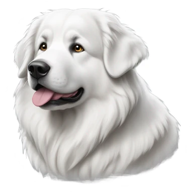 great pyrenees grey and white sticker