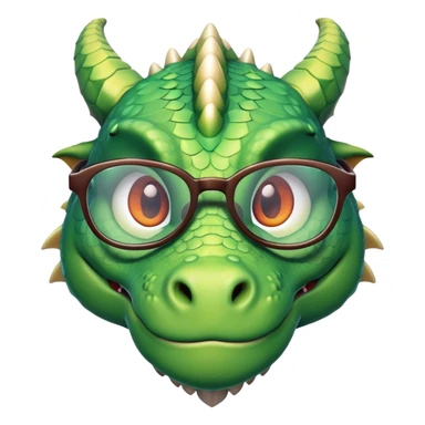 I want a dragon with glasses on sticker