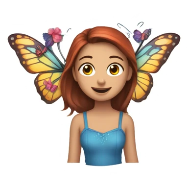 corazón con mariposas alrededor  sticker