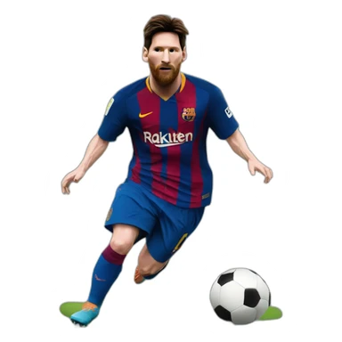 Messi playing football sticker