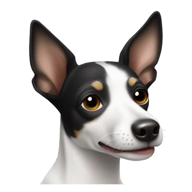 Black and white rat terrier  sticker
