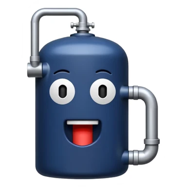 navy blue boiler emoji modern no face sticker