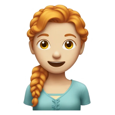 Ginger girl winking  sticker