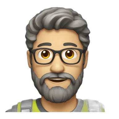 super electrical engineer with beard sticker