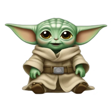 jolly baby yoda sticker
