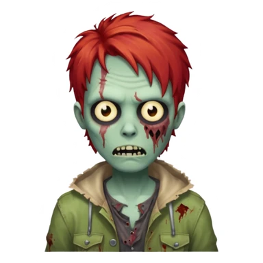 Zombie ponda red hair  sticker