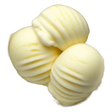 2 round lemon sorbet ice-cream  scoops in a white bowl sticker