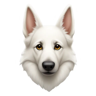 White German shepherd  sticker