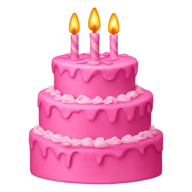 Pink birthday cake sticker