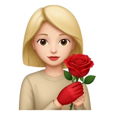 Flower 🌹in hand sticker