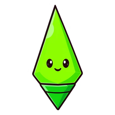Sims character with green plumbob sticker