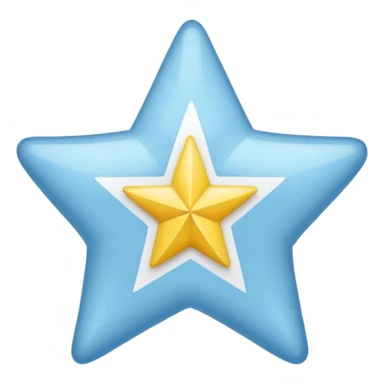 Bandera celeste  con una estrella 💫 y franjas blancas sticker