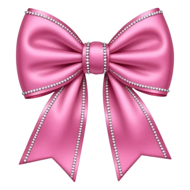 Pink bow with sparkles  sticker