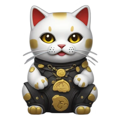 Maneki Neko necropunk sticker