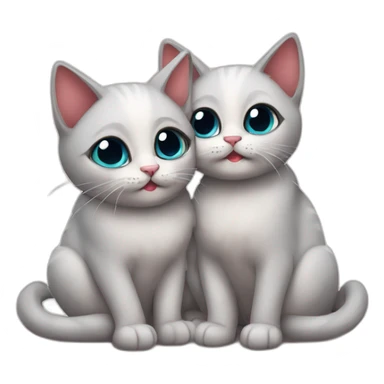 Gatos enamorados  sticker