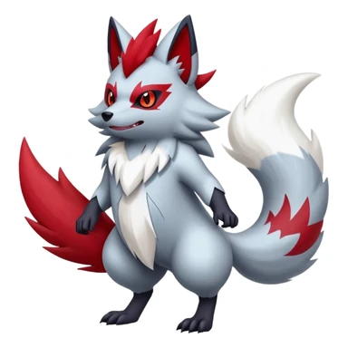 Zorua-Zoroark-Zangoose-Fakémon-hybrid-creature (full body)  sticker