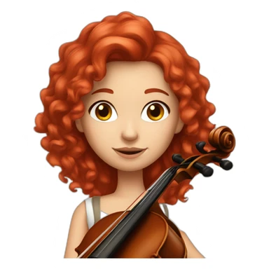 Girl cellist with red hair sticker