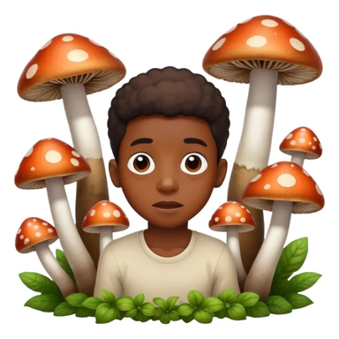 Black boy on shrooms sticker