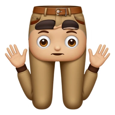 emoji with hands and eyes digging in pants sticker